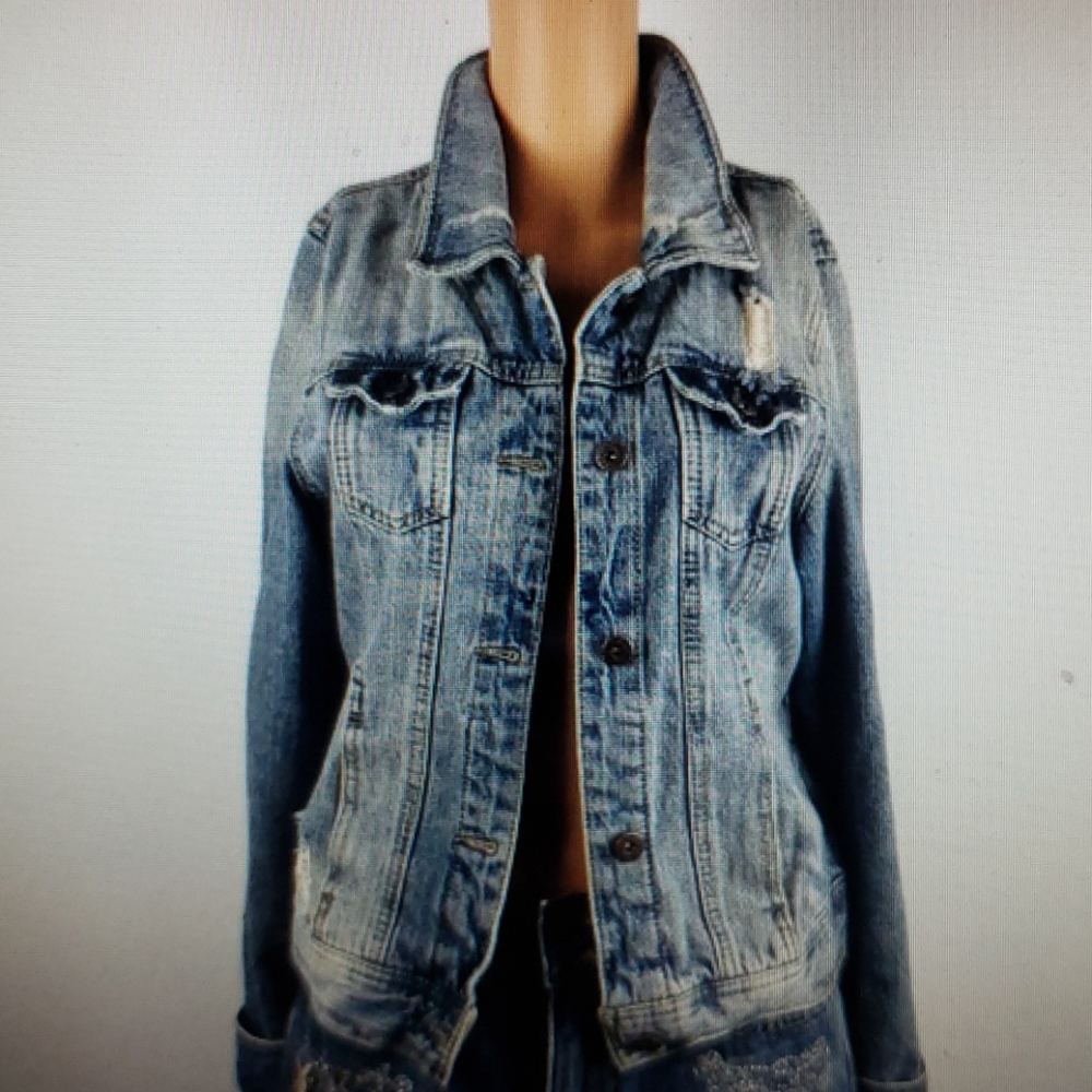 Distressed Jean jacket